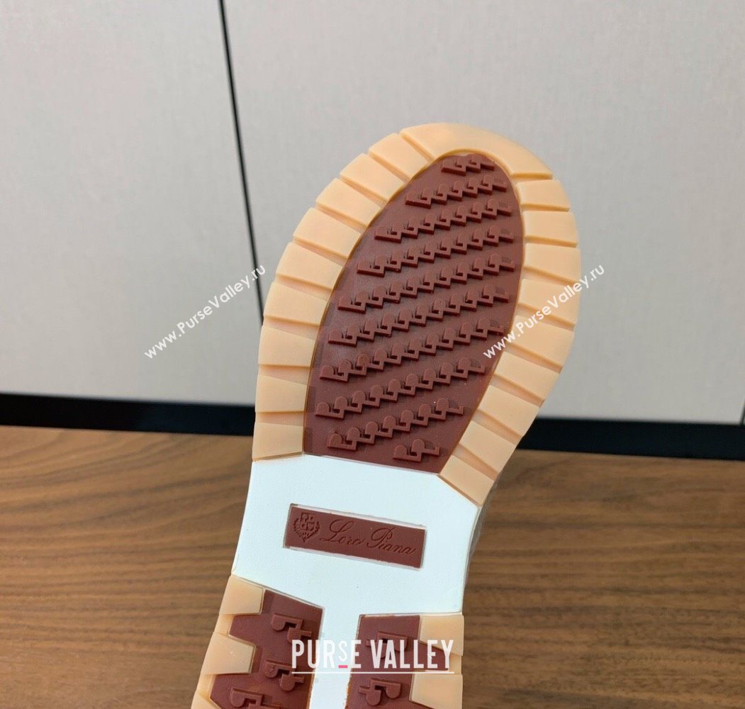 Loro Piana 360 LP Lady Flexy Walk Sneakers in Knit and Suede Flannel Grey 2025 (HH-250708001)