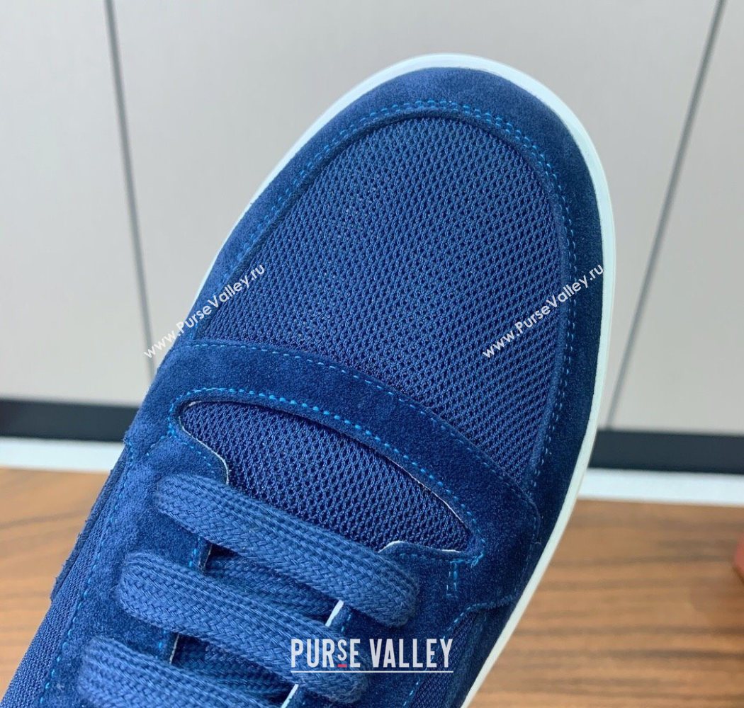 Loro Piana Newport Walk Sneakers in Suede and Mesh Blue 2025 (HH-250827003)