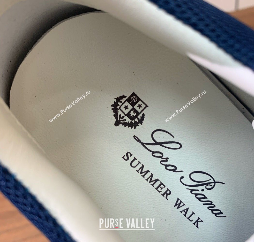 Loro Piana Newport Walk Sneakers in Suede and Mesh Blue 2025 (HH-250827003)