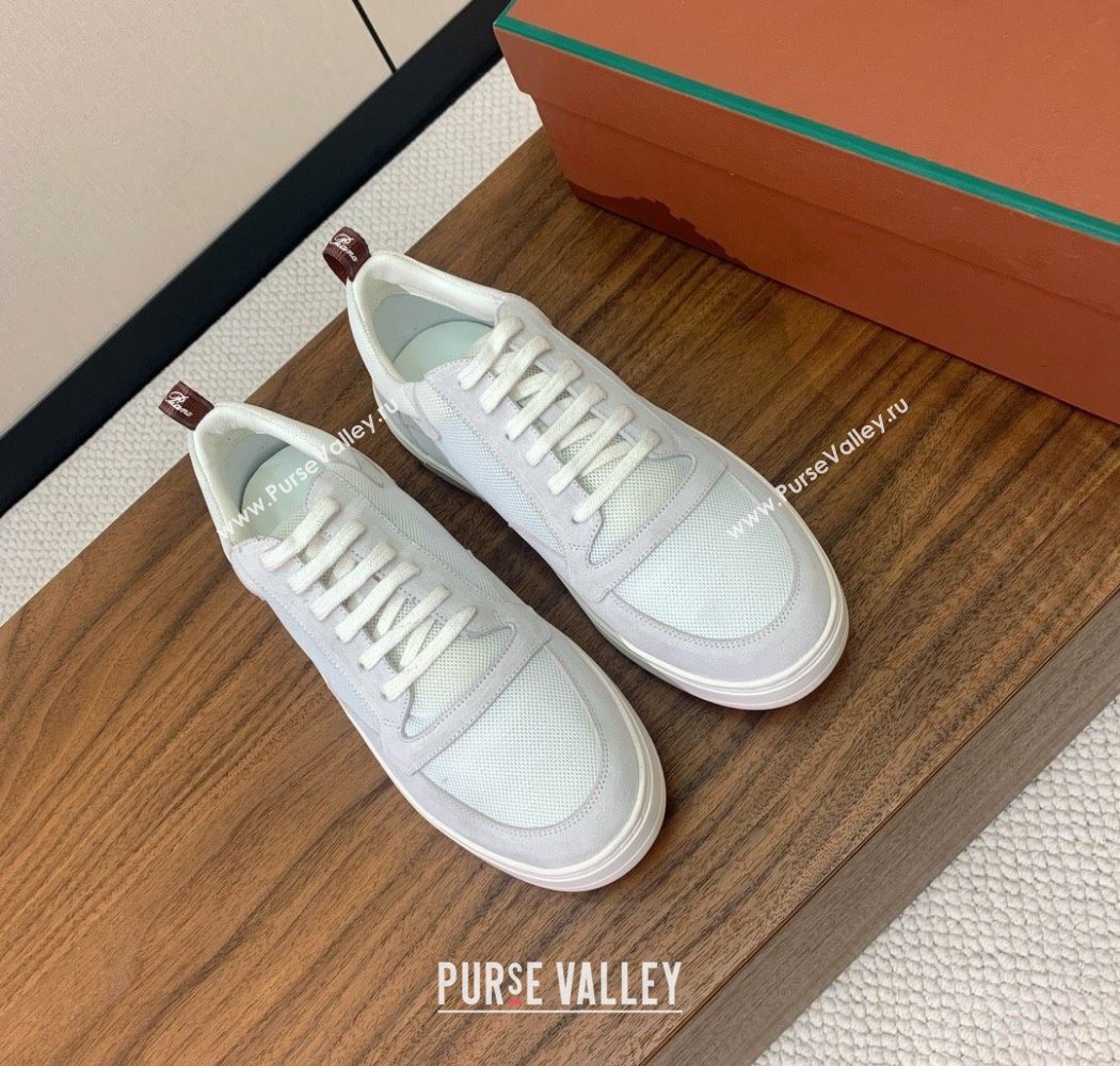 Loro Piana Newport Walk Sneakers in Suede and Mesh White/Grey 2025 (HH-250827004)