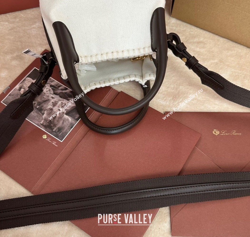 Loro Piana Small Bale Bucket Bag in White Cashmere 2025 0925 (XLU-250925066)