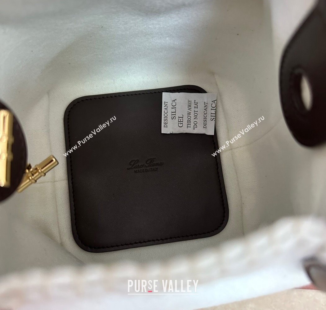 Loro Piana Small Bale Bucket Bag in White Cashmere 2025 0925 (XLU-250925066)
