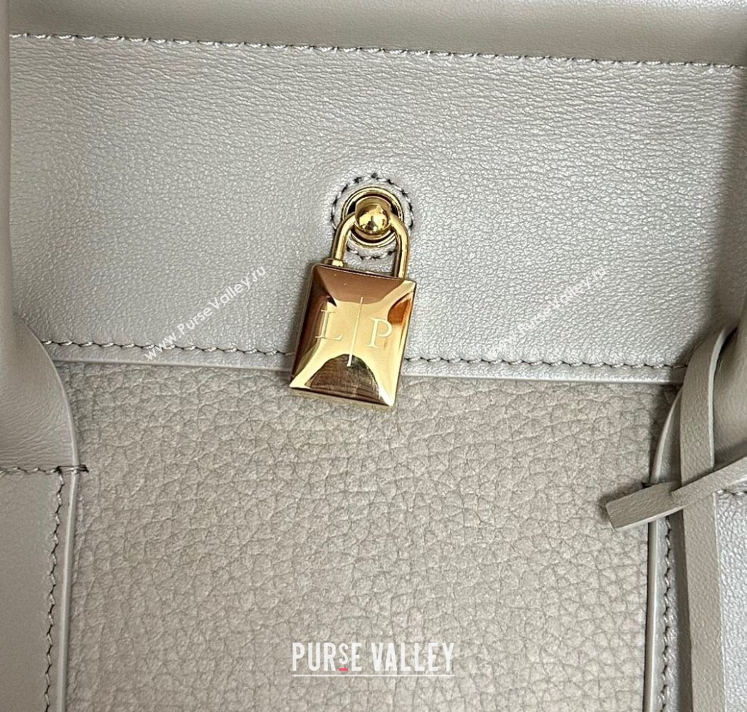 Loro Piana Loom Top Handle bag L25 in Nubuck and Calfskin Leather Grey 2025 0925 (XLU-250925073)