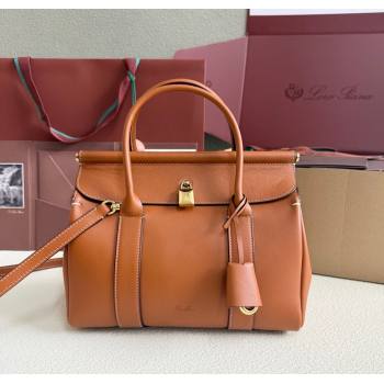Loro Piana Loom Top Handle bag L25 in Smooth Calfskin Leather Brown 2025 0925 (XLU-250925074)