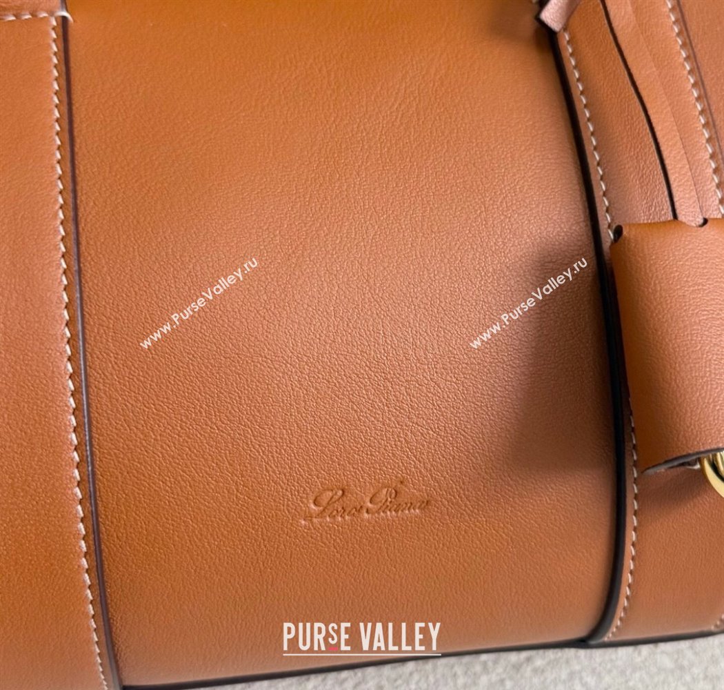 Loro Piana Loom Top Handle bag L25 in Smooth Calfskin Leather Brown 2025 0925 (XLU-250925074)