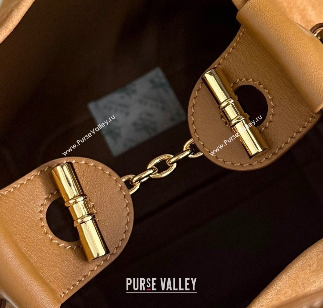 Loro Piana Small Bale Bucket Bag in Grained Nubuck Brown 2025 0925 (XLU-250925051)