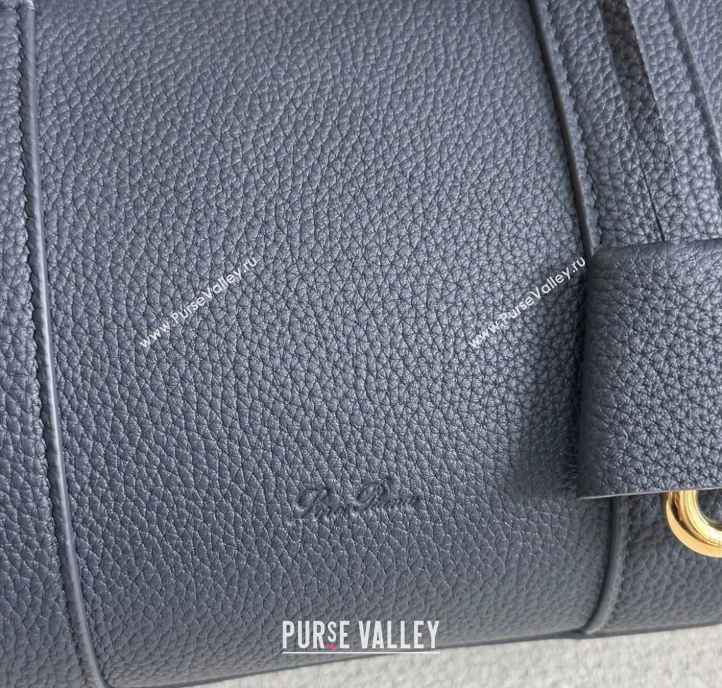 Loro Piana Loom Top Handle bag L25 in Grained Calfskin Leather Dark Royal Blue 2025 0925 (XLU-250925080)