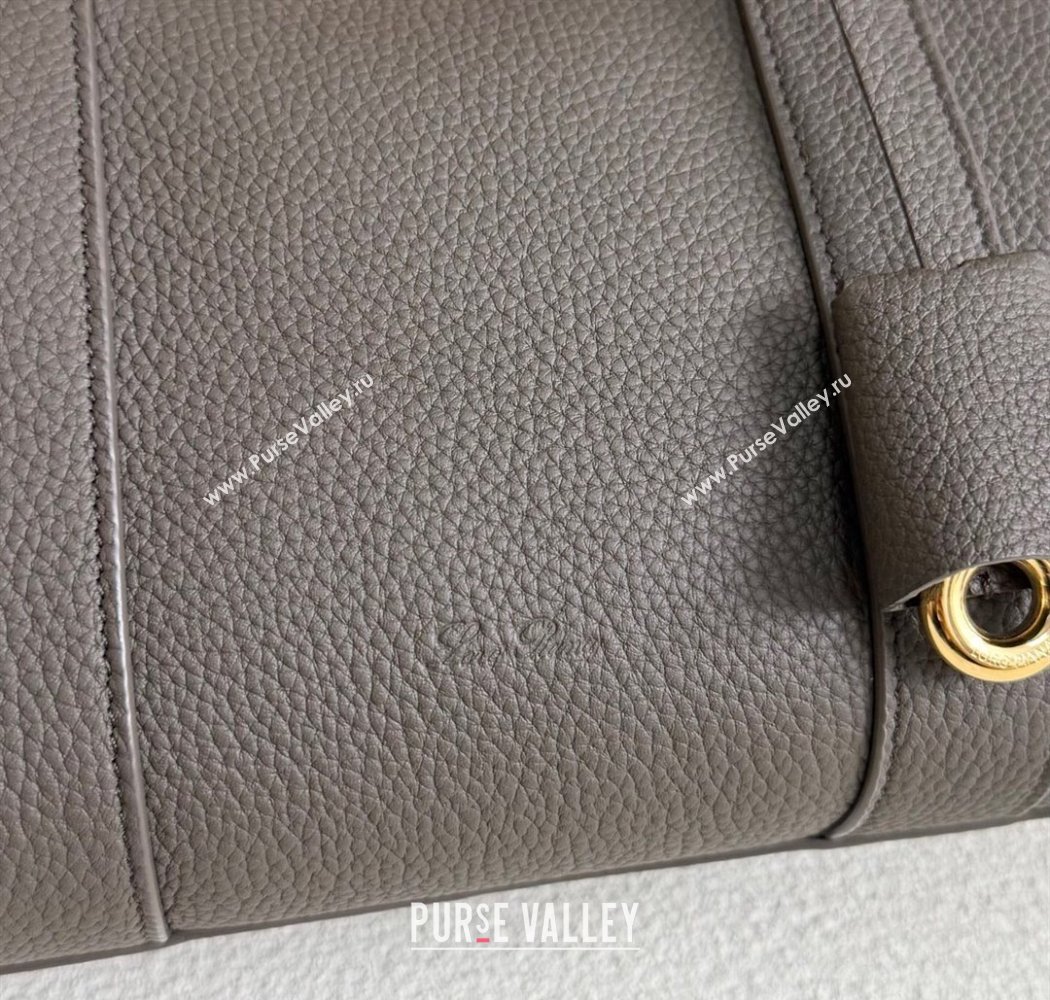 Loro Piana Loom Top Handle bag L25 in Grained Calfskin Leather Grey 2025 0925 (XLU-250925085)