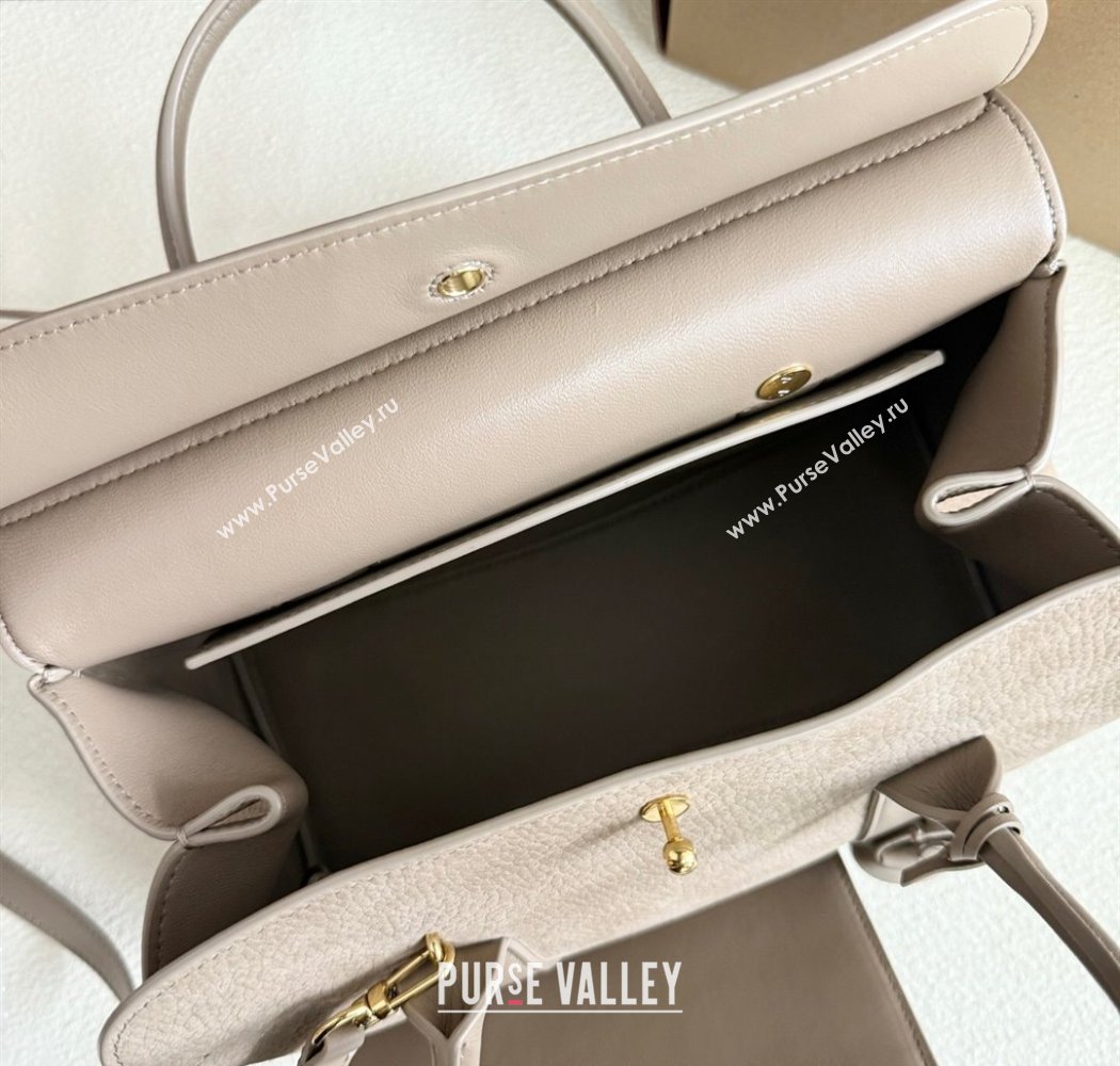 Loro Piana Loom Top Handle bag L25 in Nubuck and Calfskin Leather Taupe 2025 0925 (XLU-250925087)