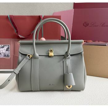 Loro Piana Loom Top Handle bag L25 in Calfskin Leather Sheen Green 2025 0925 (XLU-250925089)