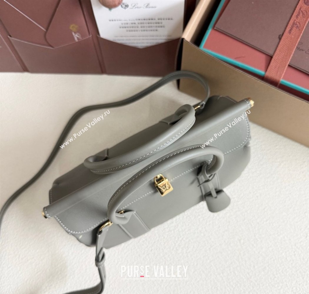 Loro Piana Loom Top Handle bag L25 in Calfskin Leather Sheen Green 2025 0925 (XLU-250925089)