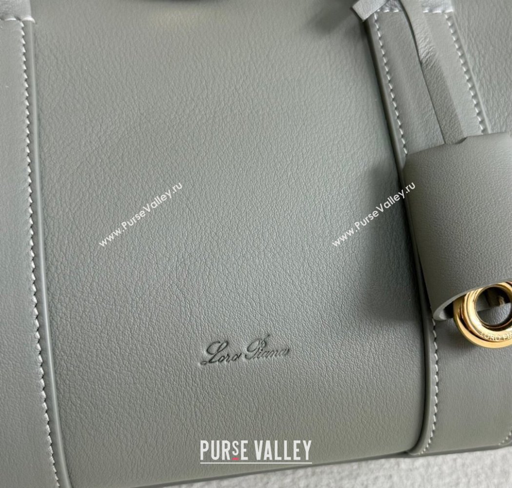 Loro Piana Loom Top Handle bag L25 in Calfskin Leather Sheen Green 2025 0925 (XLU-250925089)