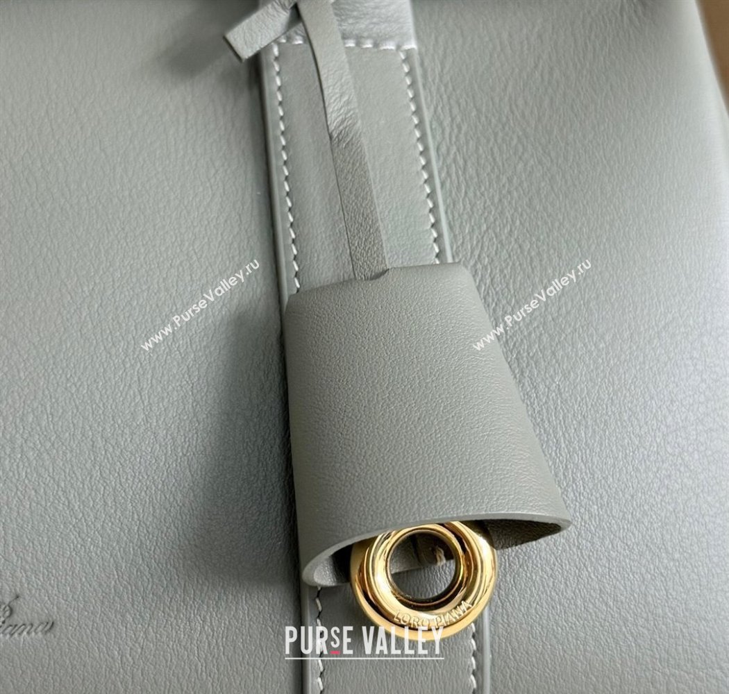 Loro Piana Loom Top Handle bag L25 in Calfskin Leather Sheen Green 2025 0925 (XLU-250925089)