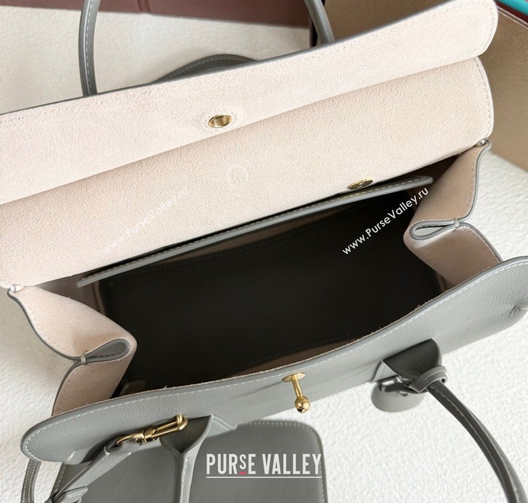 Loro Piana Loom Top Handle bag L25 in Calfskin Leather Sheen Green 2025 0925 (XLU-250925089)