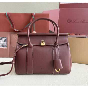 Loro Piana Loom Top Handle bag L25 in Calfskin Leather Smoke Caramel 2025 0925 (XLU-250925090)