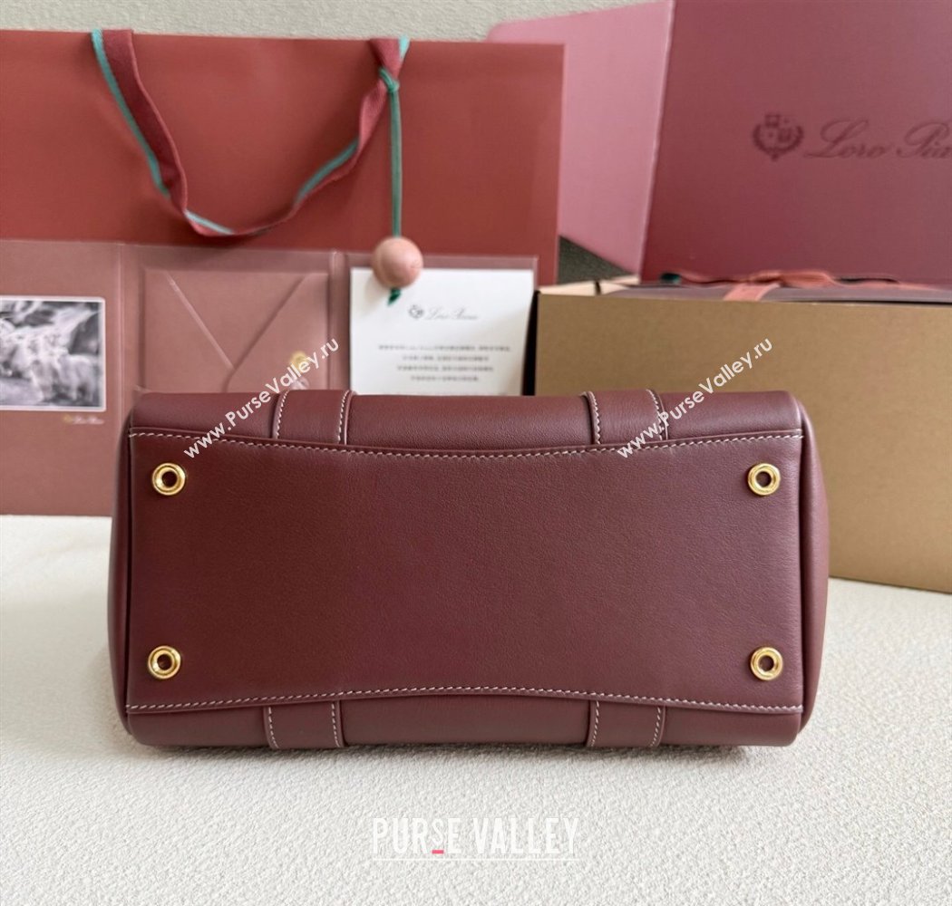 Loro Piana Loom Top Handle bag L25 in Calfskin Leather Smoke Caramel 2025 0925 (XLU-250925090)