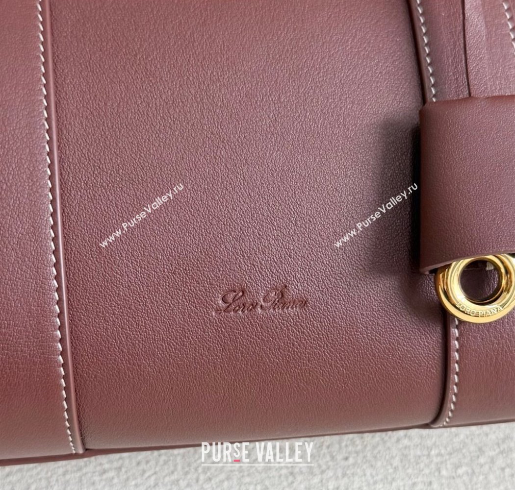 Loro Piana Loom Top Handle bag L25 in Calfskin Leather Smoke Caramel 2025 0925 (XLU-250925090)