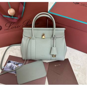 Loro Piana Loom Top Handle bag L25 in Grained Calfskin Leather Dry Artemisia 2025 0925 (XLU-250925093)