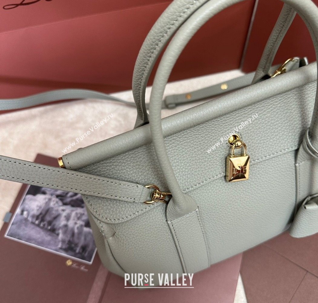 Loro Piana Loom Top Handle bag L25 in Grained Calfskin Leather Dry Artemisia 2025 0925 (XLU-250925093)