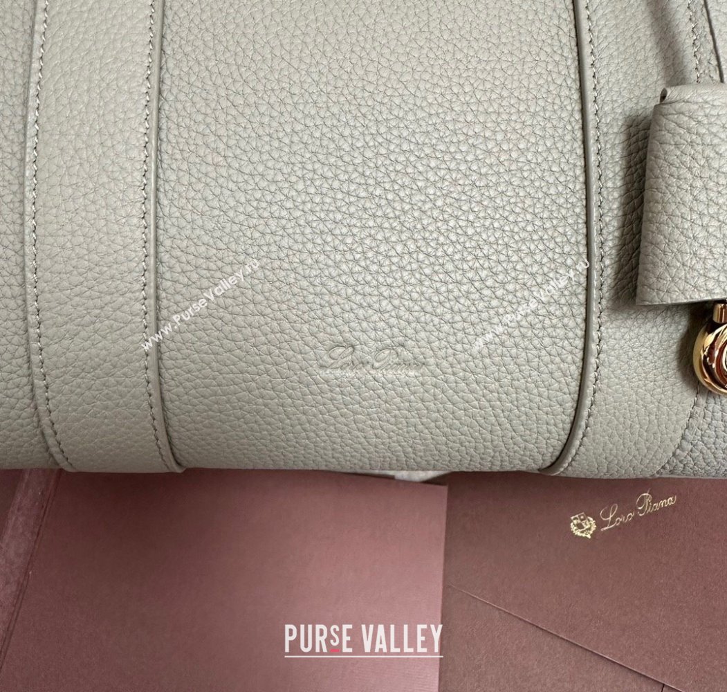 Loro Piana Loom Top Handle bag L25 in Grained Calfskin Leather Dry Artemisia 2025 0925 (XLU-250925093)