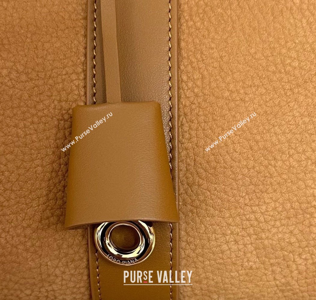Loro Piana Loom Top Handle bag L32 in Nubuck and Calfskin Leather Brown 2025 0925 (XLU-250925094)