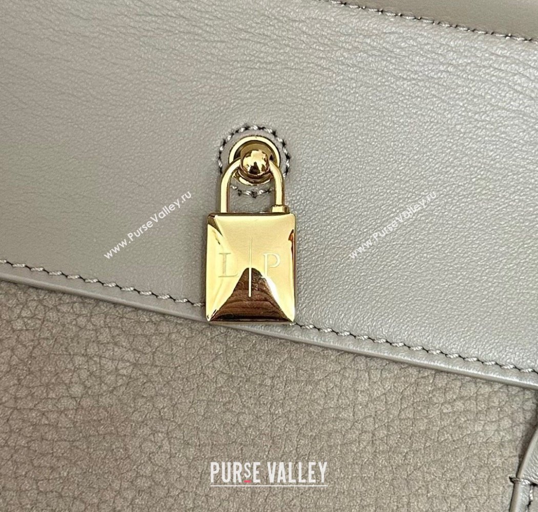 Loro Piana Loom Top Handle bag L32 in Nubuck and Calfskin Leather Grey 2025 0925 (XLU-250925095)