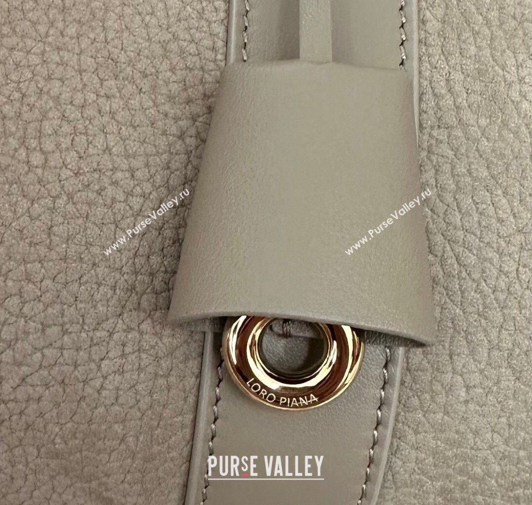 Loro Piana Loom Top Handle bag L32 in Nubuck and Calfskin Leather Grey 2025 0925 (XLU-250925095)