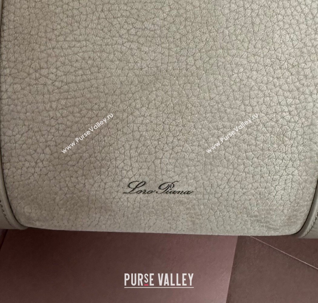 Loro Piana Loom Top Handle bag L32 in Nubuck and Calfskin Leather Grey 2025 0925 (XLU-250925095)