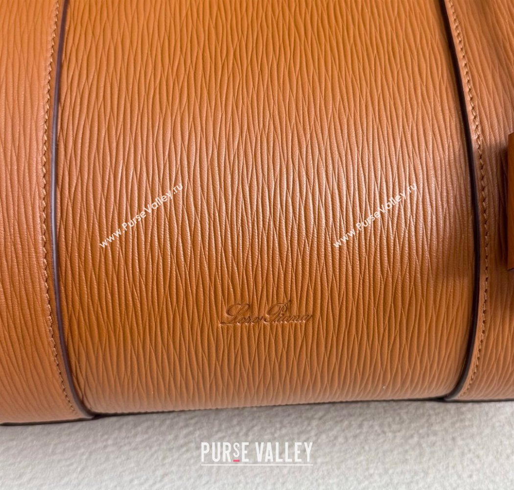 Loro Piana Loom Top Handle bag L32 in Textured Calfskin Leather Brown 2025 0925 (XLU-250925098)