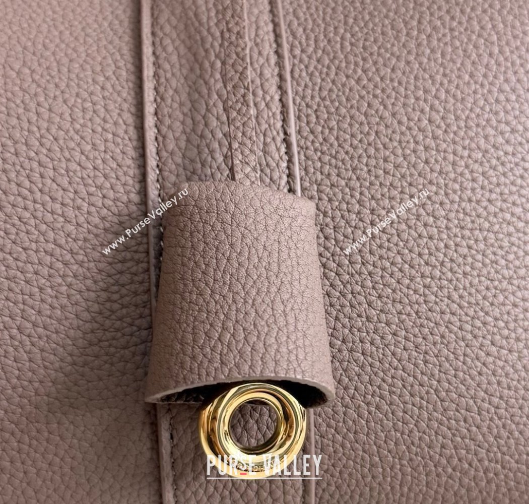 Loro Piana Loom Top Handle bag L32 in Grained Calfskin Leather Rock Grey 2025 0925 (XLU-250925100)
