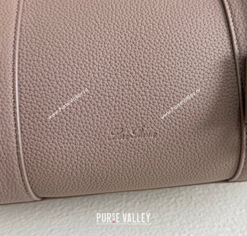 Loro Piana Loom Top Handle bag L32 in Grained Calfskin Leather Rock Grey 2025 0925 (XLU-250925100)