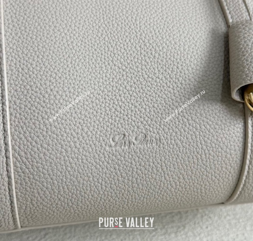 Loro Piana Loom Top Handle bag L32 in Grained Calfskin Leather Light Beige 2025 0925 (XLU-250925101)