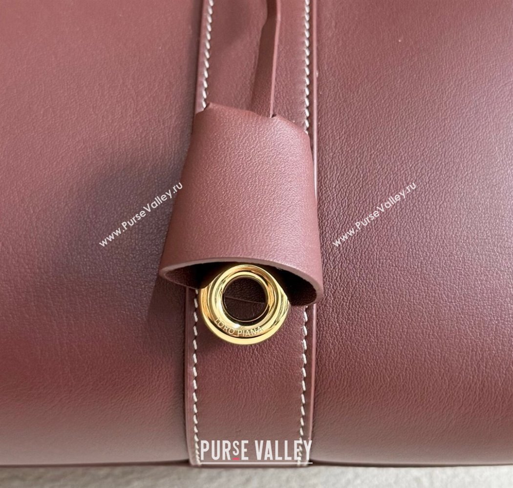 Loro Piana Loom Top Handle bag L32 in Smooth Calfskin Leather Smoke Caramel 2025 0925 (XLU-250925102)