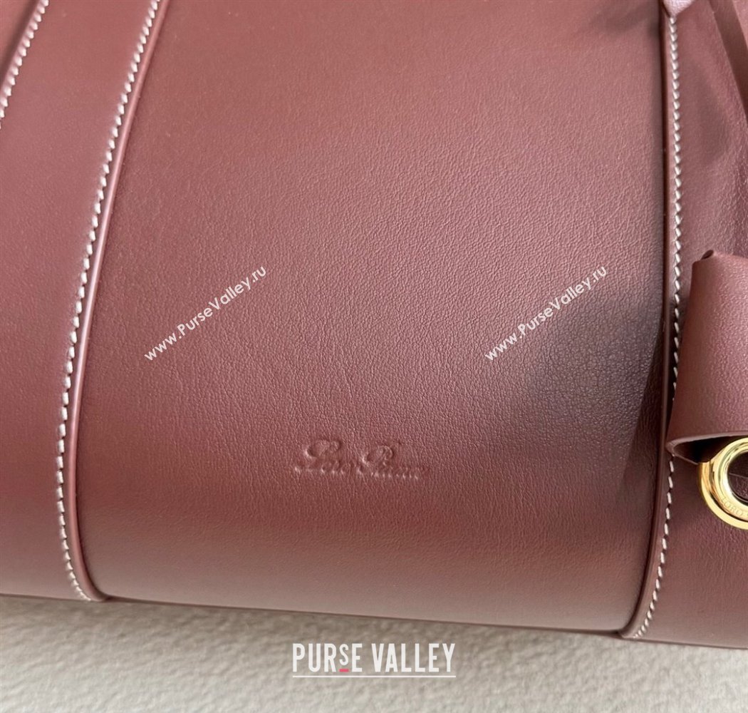 Loro Piana Loom Top Handle bag L32 in Smooth Calfskin Leather Smoke Caramel 2025 0925 (XLU-250925102)