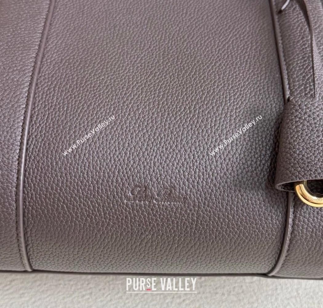 Loro Piana Loom Top Handle bag L32 in Grained Calfskin Leather Coffee Brown 2025 0925 (XLU-250925103)