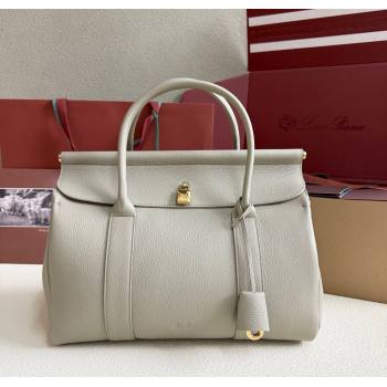 Loro Piana Loom Top Handle bag L32 in Grained Calfskin Leather Dry Artemisia 2025 0925 (XLU-250925106)