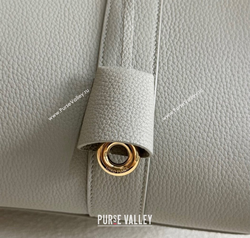 Loro Piana Loom Top Handle bag L32 in Grained Calfskin Leather Dry Artemisia 2025 0925 (XLU-250925106)