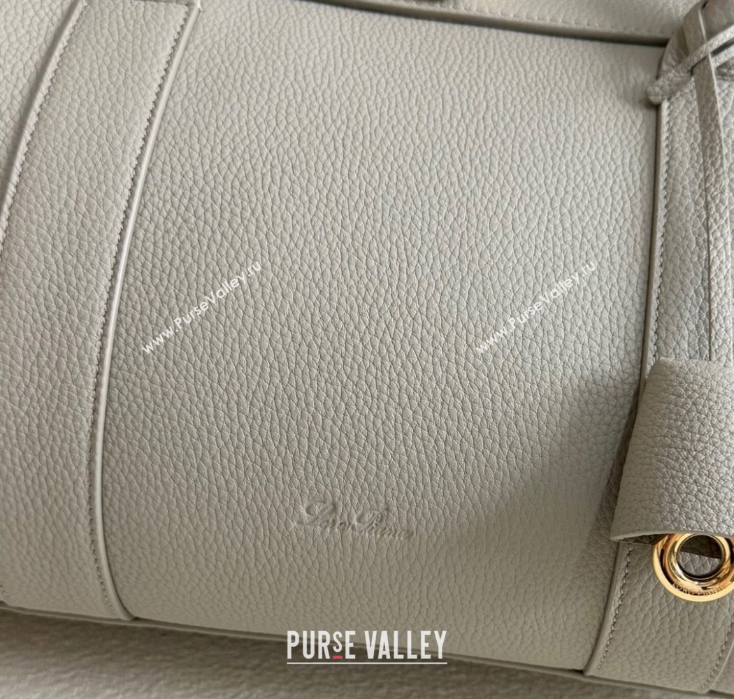 Loro Piana Loom Top Handle bag L32 in Grained Calfskin Leather Dry Artemisia 2025 0925 (XLU-250925106)