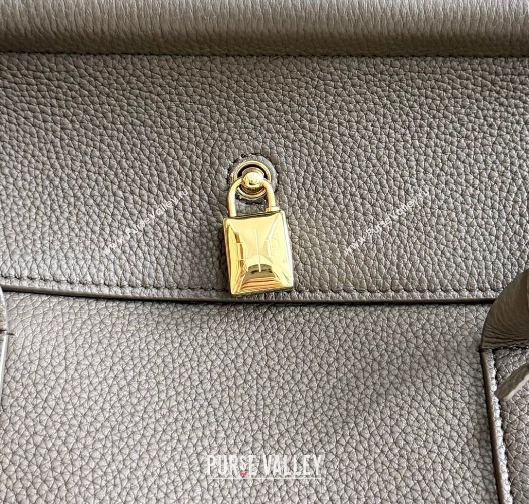 Loro Piana Loom Top Handle bag L32 in Grained Calfskin Leather Grey2 2025 0925 (XLU-250925109)