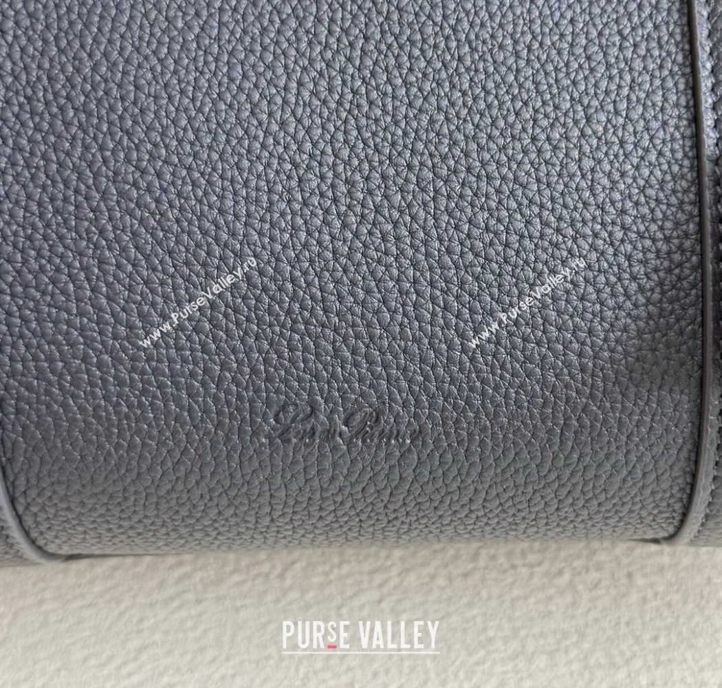 Loro Piana Loom Top Handle bag L32 in Grained Calfskin Leather Dark Royal Blue 2025 0925 (XLU-250925110)