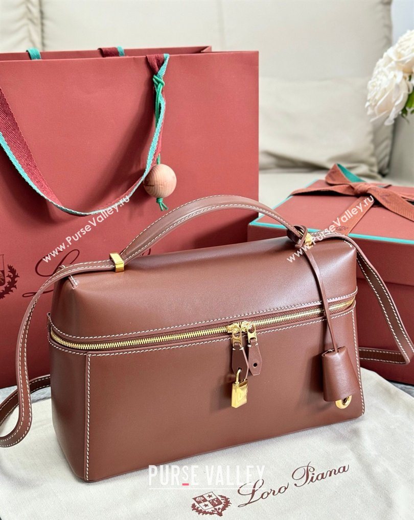 Loro Piana LP Extra Bag L27 in Smooth Leather Caramel 2026 FAO3001 (BF-260408046)