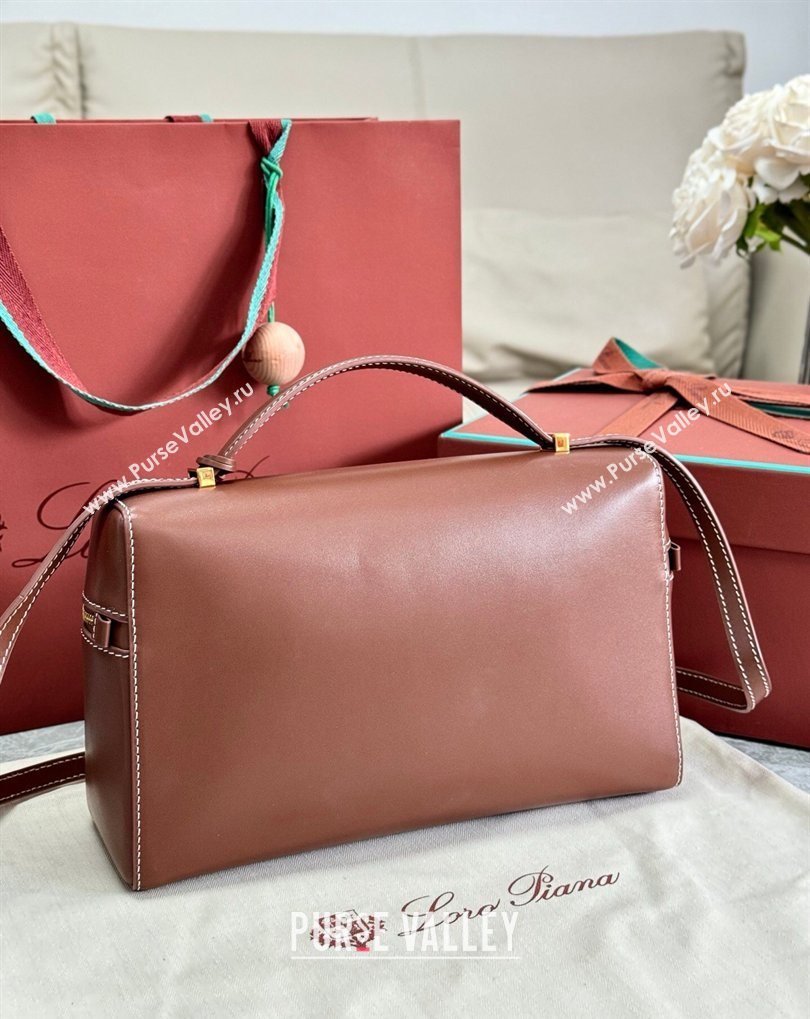 Loro Piana LP Extra Bag L27 in Smooth Leather Caramel 2026 FAO3001 (BF-260408046)