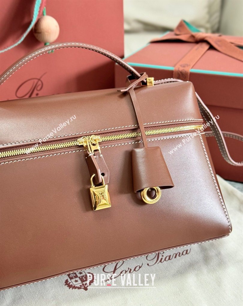 Loro Piana LP Extra Bag L27 in Smooth Leather Caramel 2026 FAO3001 (BF-260408046)