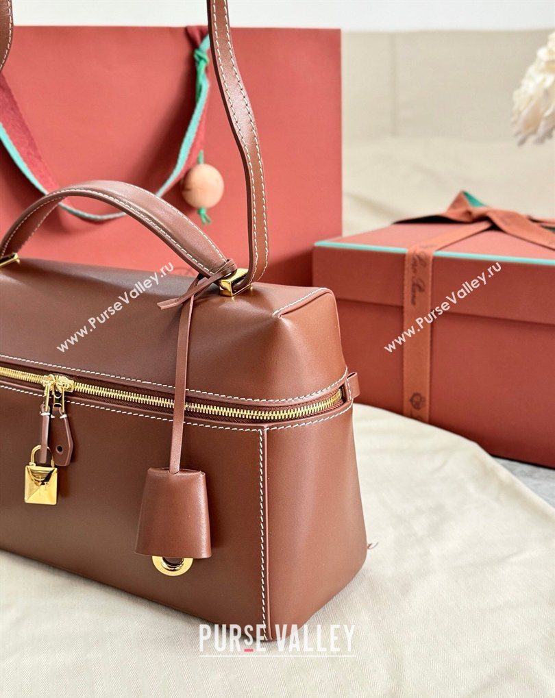 Loro Piana LP Extra Bag L27 in Smooth Leather Caramel 2026 FAO3001 (BF-260408046)