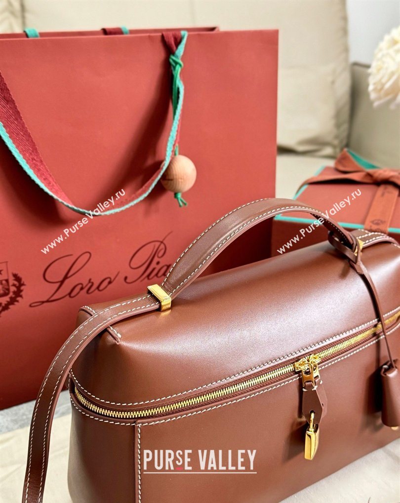 Loro Piana LP Extra Bag L27 in Smooth Leather Caramel 2026 FAO3001 (BF-260408046)