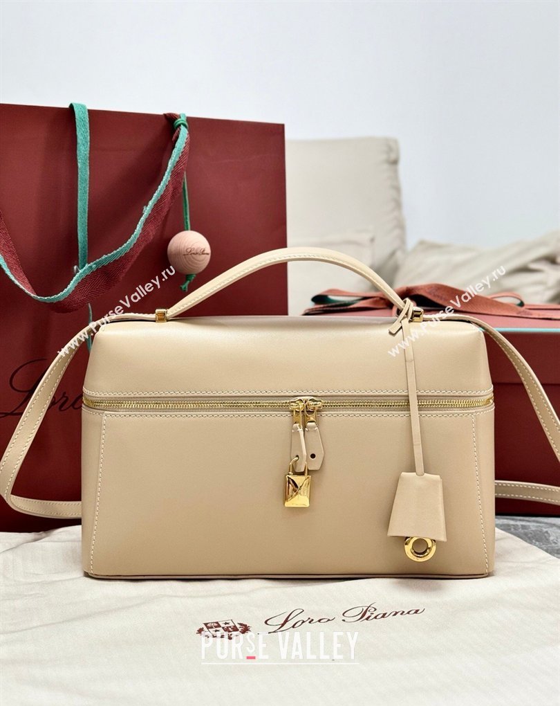 Loro Piana LP Extra Bag L27 in Smooth Leather Light Mastic 2026 FAO3001 (BF-260408048)