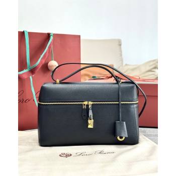 Loro Piana LP Extra Bag L27 in Palm-Grained Leather Black 2026 FAO3001 (BF-260408049)