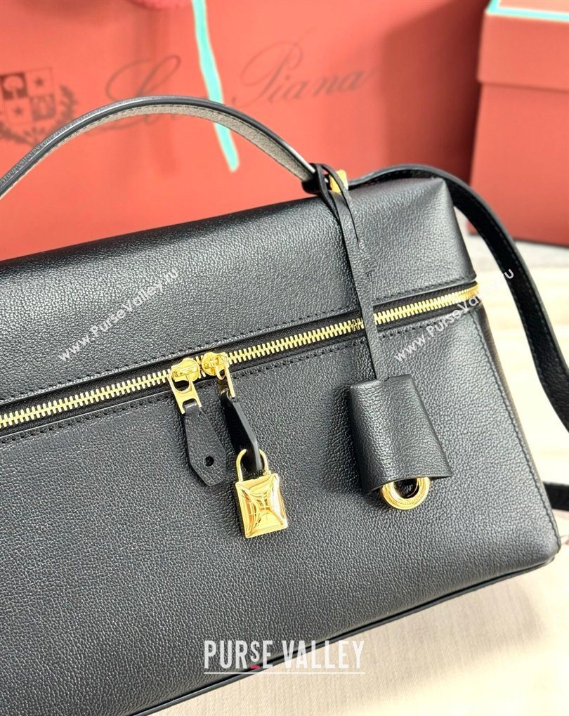 Loro Piana LP Extra Bag L27 in Palm-Grained Leather Black 2026 FAO3001 (BF-260408049)
