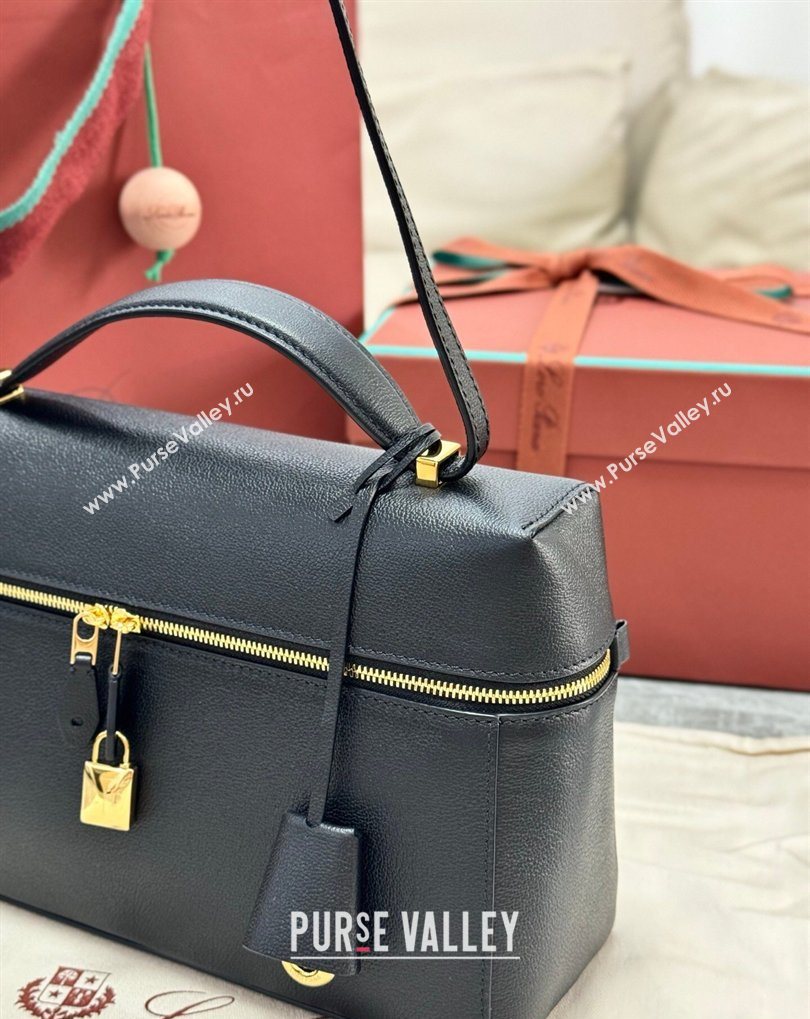 Loro Piana LP Extra Bag L27 in Palm-Grained Leather Black 2026 FAO3001 (BF-260408049)