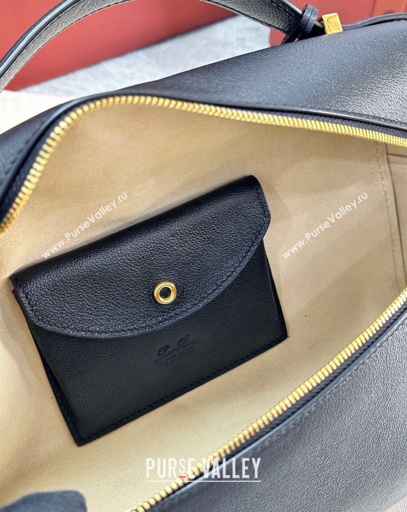 Loro Piana LP Extra Bag L27 in Palm-Grained Leather Black 2026 FAO3001 (BF-260408049)